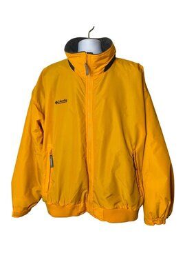 Columbia Mens XXL Fleece-Lined Jacket Yellow Full-Zip Insulated Warm Outerwear